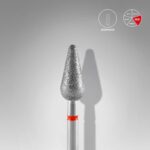 Elmas Armut sivri Freze EXPERT ,Kırmızı, Çap 5 mm, Çalışma Kısmı 12 mm