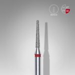 Elmas Kesik Koni Freze, Kırmızı, Çap 1,6 mm, Çalışma Kısmı 10 mm
