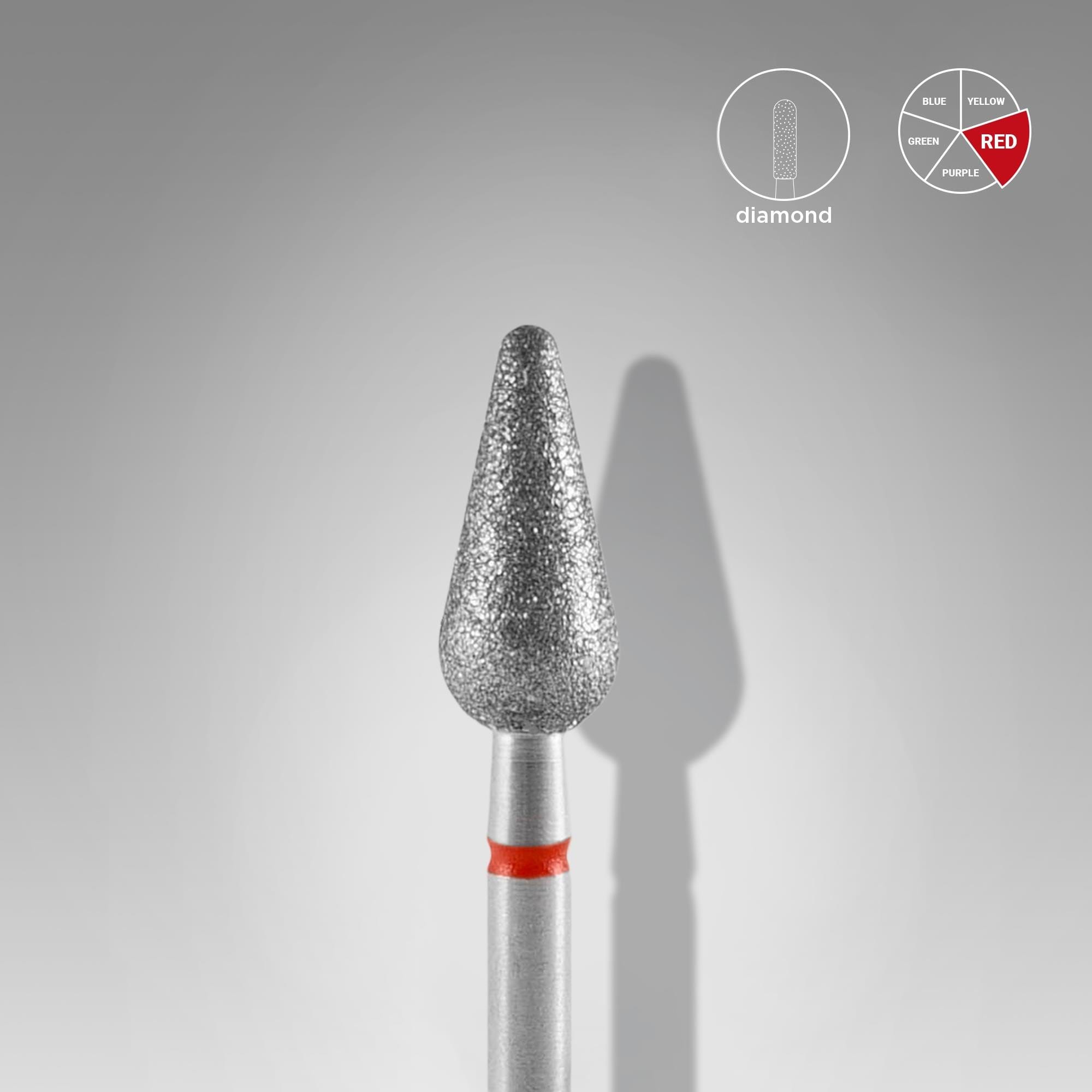 elmas-yuvarlanmis-armut-freze-kirmizi-e0c-45.jpg Elmas Yuvarlanmış Armut Freze, Kırmızı, Çap 5 mm, Çalışma Kısmı 12 mm - Görsel 1