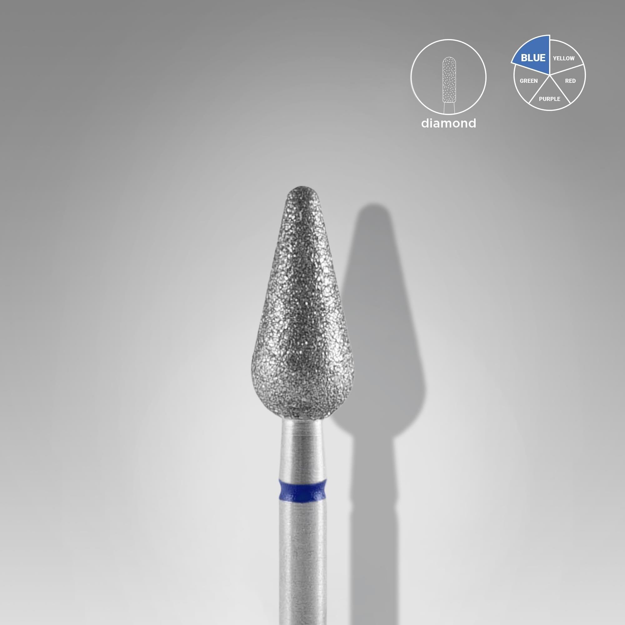 elmas-yuvarlanmis-armut-freze-mavi-cap-43e-2b.jpg Elmas Yuvarlanmış Armut Freze, Mavi, Çap 5 mm, Çalışma Kısmı 12 mm - Görsel 1