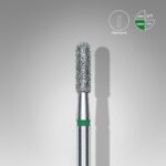 Elmas Yuvarlanmış Silindir Freze, Yeşil, Çap 2,3 mm, Çalışma Kısmı 8 mm