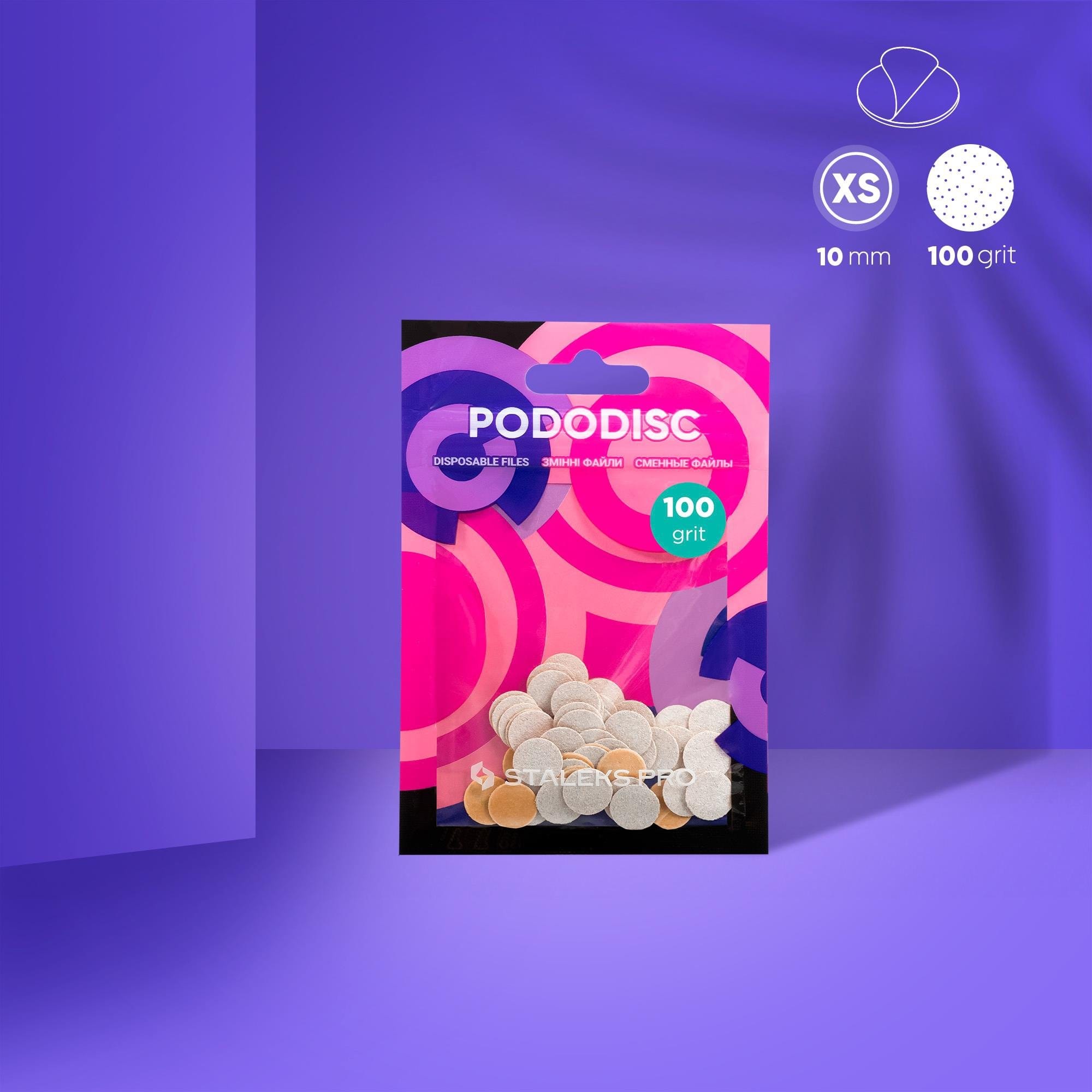 pododisc-staleks-pro-xs-pedikur-disk-i-2-0d3d.jpg PODODISC STALEKS PRO XS Pedikür Disk İçin Yedek Beyaz Törpüler, 100 Grit (50 adet) - Görsel 1