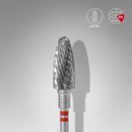 Solaklar İçin Sert Alaşım Mısır Freze, Kırmızı, Çap 6 mm / Çalışma Kısmı 14 mm