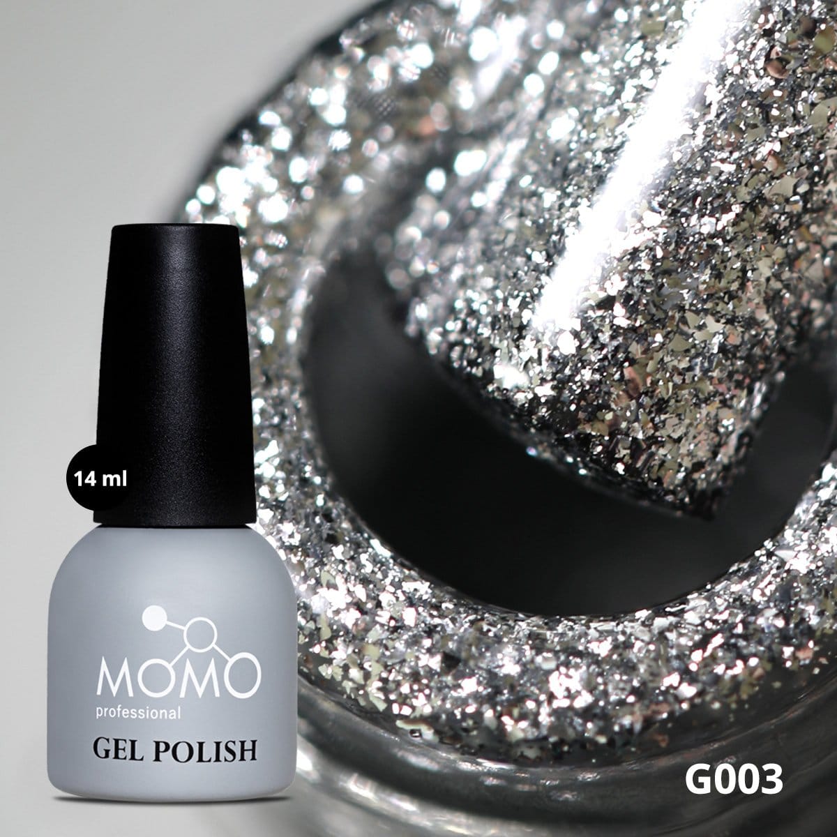 Glitter-Seri-G003-14ml-00-1.jpg Kalıcı Oje G003, Yoğun Gümüş Parıltılı, 14 ml - Görsel 1
