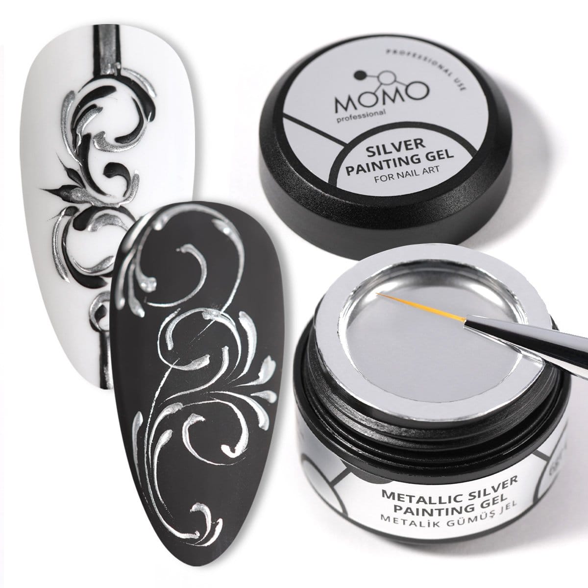 Metallic-Silver-Painting-Gel-Kare-00-1.jpg Metallic Silver Painting Gel 6 gr - Görsel 1