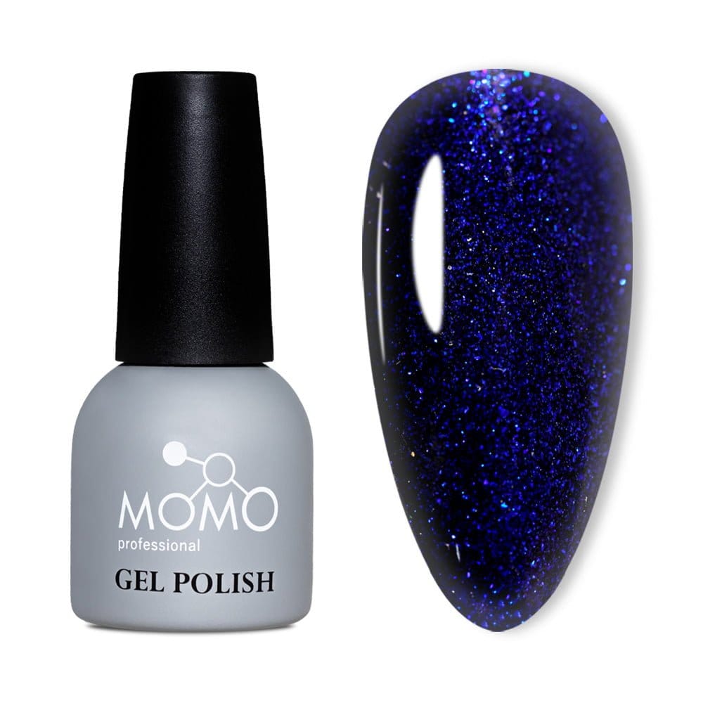 Momo-SimliSeri-05-14ml.jpg Kalıcı Oje S005, Simli Safir Mavi, 14 ml - Görsel 1