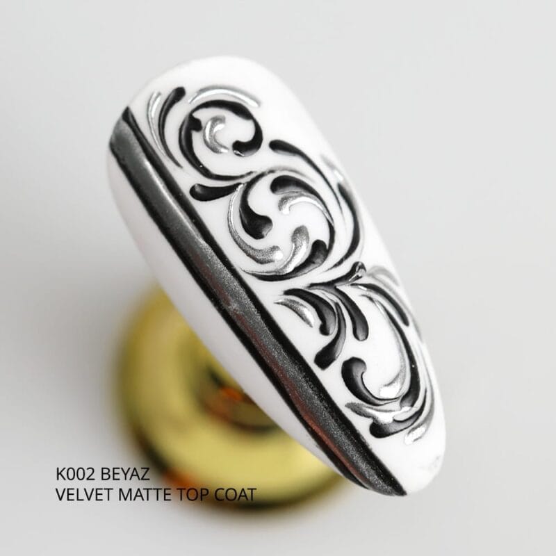 VelvetMatteTopCoat beyaz 2