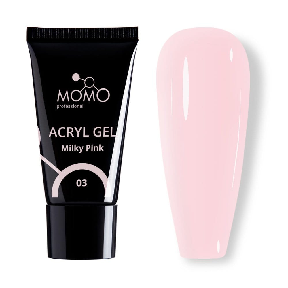 acryl-gel-03-milky-pink-1.jpg Protez Tırnak İçin Poly Gel, Poli Jel, Acryl Gel No.03, Açık Pembe, 30 gr - Görsel 1