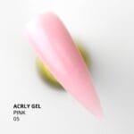 Protez Tırnak İçin Poly Gel, Poli Jel, Acryl Gel No.05, Pembe, 30 gr - Görsel 2