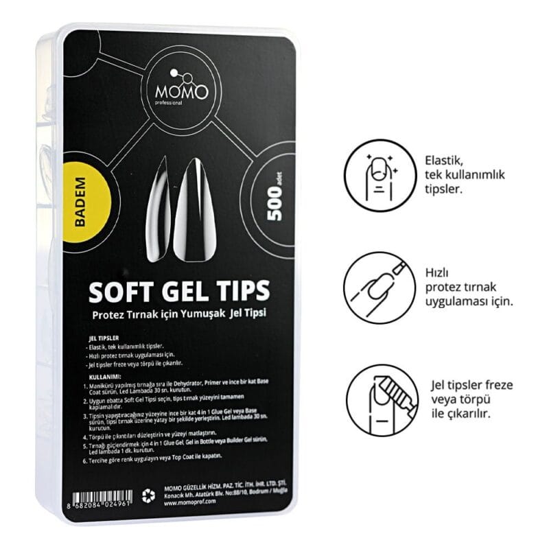 momo soft gel tips badem ozellik 500luk