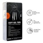 Tırnak Soft Gel Tips, Yeni Nesil Jel Tips, 500 Ad. (Küt) - Görsel 2