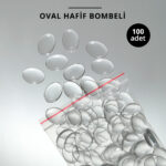 Kalıcı Oje Kartela İçin Cam Taş, Oval Hafif Bombeli, 100 Adet - Görsel 2