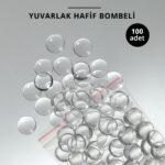 Kalıcı Oje Kartela İçin Cam Taş, Yuvarlak Hafif Bombeli, 100 Adet - Görsel 2