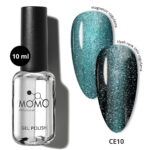 Kristal Kedi Gözü Kalıcı Oje CE10, Yarı Şeffaf, Koyu Turkuaz, 10 ml