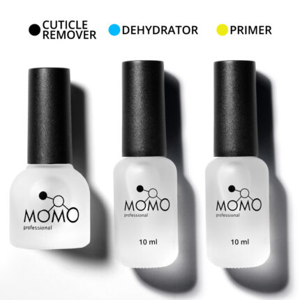 Momoprof 3’lü Kalıcı Oje İçin Tırnak Hazırlık Seti (Cuticle Remover, Dehydrator, Primer) 10 ml