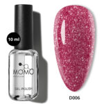 Disko Kalıcı Oje D006 Çingene Pembesi 10 ml, Reflective Flash Gel Polish
