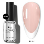 Kalıcı Oje için French Cover Rubber Base Coat FC19, Pudra Pembe, 10 ml