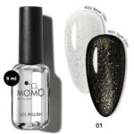 Glitter Top Coat 01, Altın Sim, 9 ml