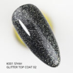 Glittter Top Coat 02, Gümüş Sim, 9 ml - Görsel 4