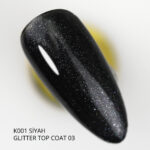 Glitter Top Coat 03, Hafif Gümüş Sim, 9 ml - Görsel 4