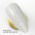 Glitter Top Coat 01, Altın Sim, 9 ml - Görsel 3