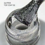 Glittter Top Coat 02, Gümüş Sim, 9 ml - Görsel 2