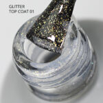 Glitter Top Coat 01, Altın Sim, 9 ml - Görsel 4
