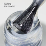 Glitter Top Coat 03, Hafif Gümüş Sim, 9 ml - Görsel 2