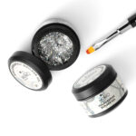 Holographic Builder Gel, Nail Art için Protez Tırnak Jeli No.01, Glitter Gümüş Simli, 10 gr - Görsel 6