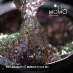 Holographic Builder Gel, Nail Art için Protez Tırnak Jeli No.03, Glitter Pembe Simli, 10 gr - Görsel 3