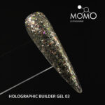Holographic Builder Gel, Nail Art için Protez Tırnak Jeli No.03, Glitter Pembe Simli, 10 gr - Görsel 5