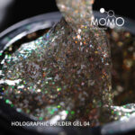 Holographic Builder Gel, Nail Art için Protez Tırnak Jeli No.04, Glitter Sarı Simli, 10 gr - Görsel 3
