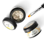 Holographic Builder Gel, Nail Art için Protez Tırnak Jeli No.04, Glitter Sarı Simli, 10 gr - Görsel 6