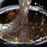Holographic Builder Gel, Nail Art için Protez Tırnak Jeli No.06, Glitter Turuncu Simli, 10 gr - Görsel 3