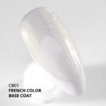 Kalıcı Oje French Color Base Coat CB01, Işıltılı Rakı Beyazı, 10 ml - Görsel 4