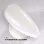 Kalıcı Oje Rubber French Base Coat FC01, Rakı Beyazı, 10 ml - Görsel 2