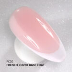 Kalıcı Oje için French Cover Rubber Base Coat FC20, Sütlü Pembe, 10 ml - Görsel 2