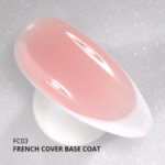 Kalıcı Oje için French Cover Rubber Base Coat FC03, Ten Rengi, 10 ml - Görsel 2