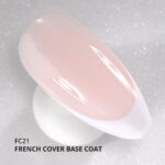 Kalıcı Oje için French Cover Rubber Base Coat FC21, Uçuk Pembe, 10 ml - Görsel 2