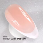 Kalıcı Oje için French Cover Rubber Base Coat FC09, Pudra, 10 ml - Görsel 2