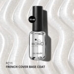 Kalıcı Oje için French Cover Rubber Base Coat FC11, Işıltılı Rakı Beyazı, 10 ml - Görsel 4