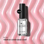 Kalıcı Oje için French Cover Rubber Base Coat FC10, Gümüş Simli Soft Pembe, 10 ml - Görsel 4