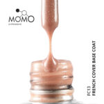 Kalıcı Oje için French Cover Rubber Base Coat FC13, Altın Simli Koyu Bronz, 10 ml - Görsel 5