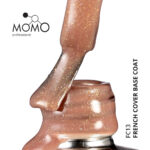 Kalıcı Oje için French Cover Rubber Base Coat FC13, Altın Simli Koyu Bronz, 10 ml - Görsel 6