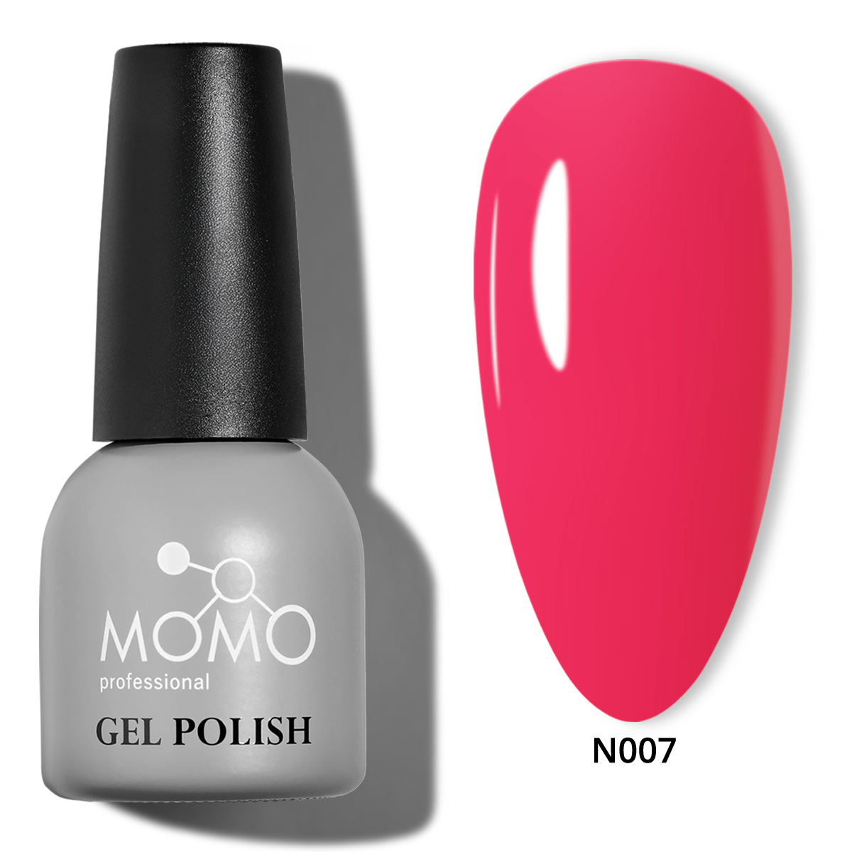 Momo-N007-01-14ml-Kare.jpg Kalıcı Oje N007, Neon Barbi Pembe, 14 ml - Görsel 1