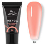 Protez Tırnak İçin Poly Gel, Poli Jel, No.06, Yarı Şeffaf Somon, 30 gr