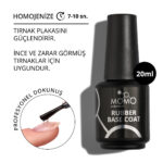 Kalıcı Oje İçin Rubber Base Coat, Nano Fırçalı, 20 ml