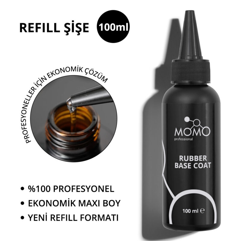 Momoprof Kalıcı Oje İçin Rubber Base Coat 100 ml - REFILL ŞİŞE
