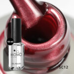 Korean Cat Eye, Silky Cat Eye, Kedi Gözü Oje, SC12 Bordo, 10 ml - Görsel 3