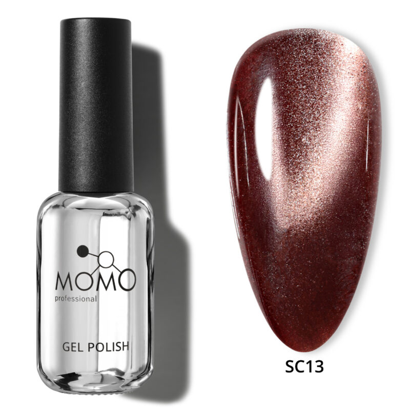 Momoprof Korean Cat Eye, Silky Cat Eye, Kedi Gözü Oje, SC13 Kahverengi, 10 ml